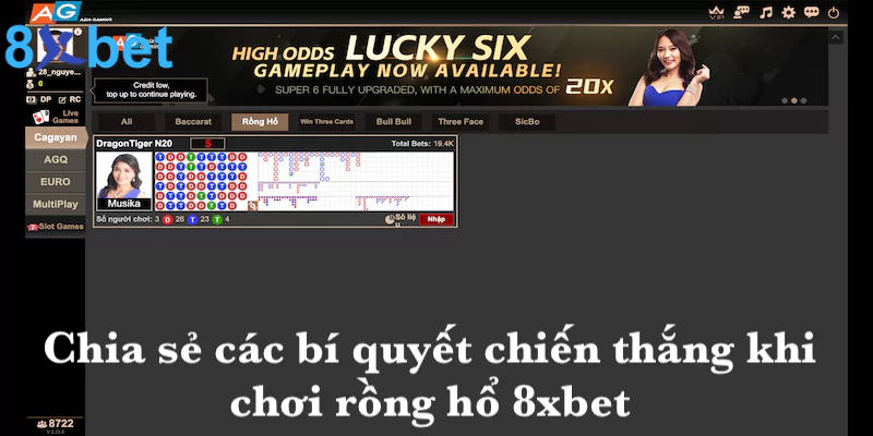 Rồng hổ 8xbet - Phiên bản casino hot nhất với tỷ lệ thưởng khủng Chia sẻ các bí quyết chiến thắng khi chơi rồng hổ của 8xbet