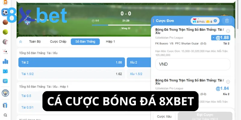 Thể thao 8xbet - Hành trình cá cược thể thao đỉnh cao Cá cược bóng đá là sảnh game thu hút nhiều người chơi thất tại 8xbet