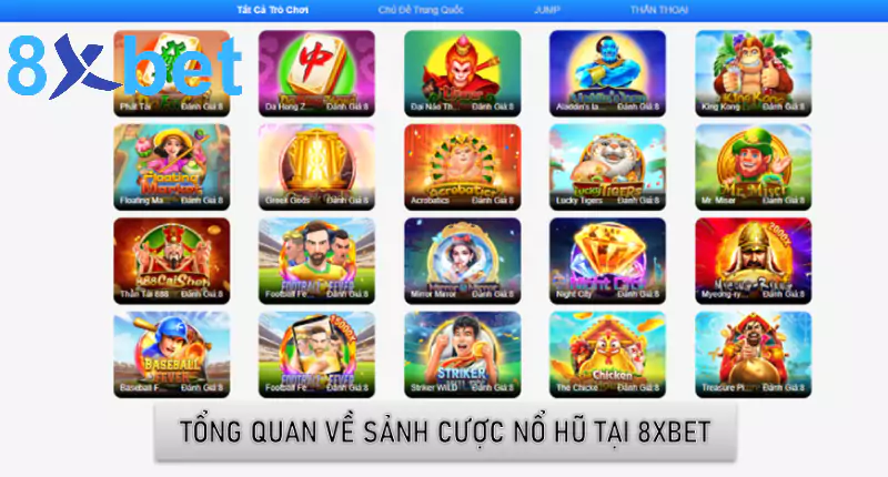 Nổ hũ 8xbet: Thiên đường game slot và jackpot khủng chờ đón Tổng quan về sảnh cược nổ hũ tại 8xbet